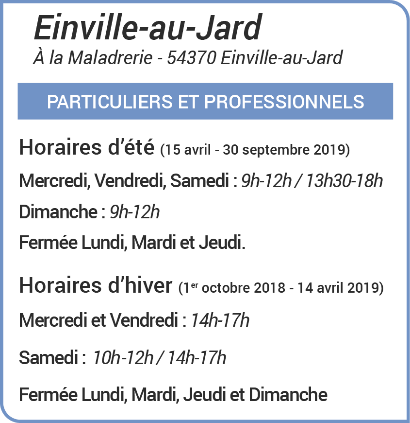 Horaires de la déchetteries d'Einville-au-Jard