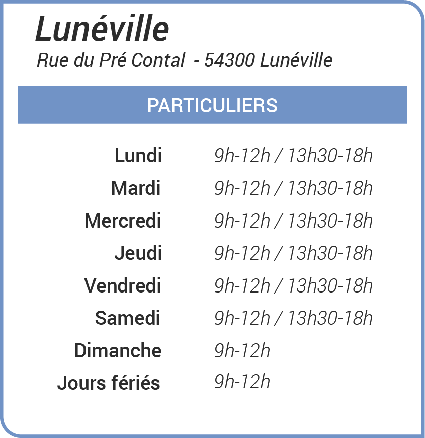 horaire déchetterie lunéville